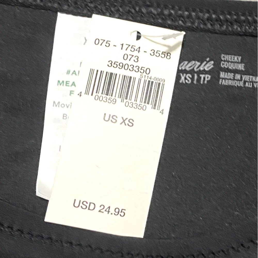 NWT Aerie Black High-Cut Bikini Bottom – Size XS - Picture 4 of 4